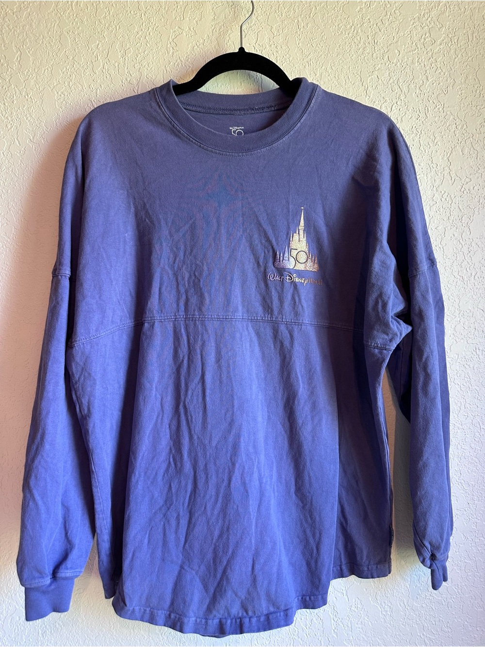 Disney Purple 50th Anniversary Castle Long-Sleeve Shirt